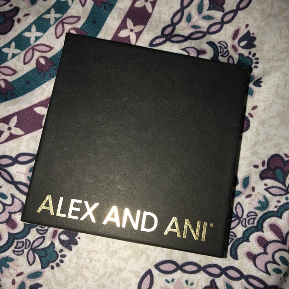Gold Alex and Ani Letter M Bracelet - Picture 2 of 2
